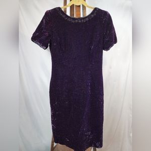Liz Claiborne Purple Velvet Dress 90's Style